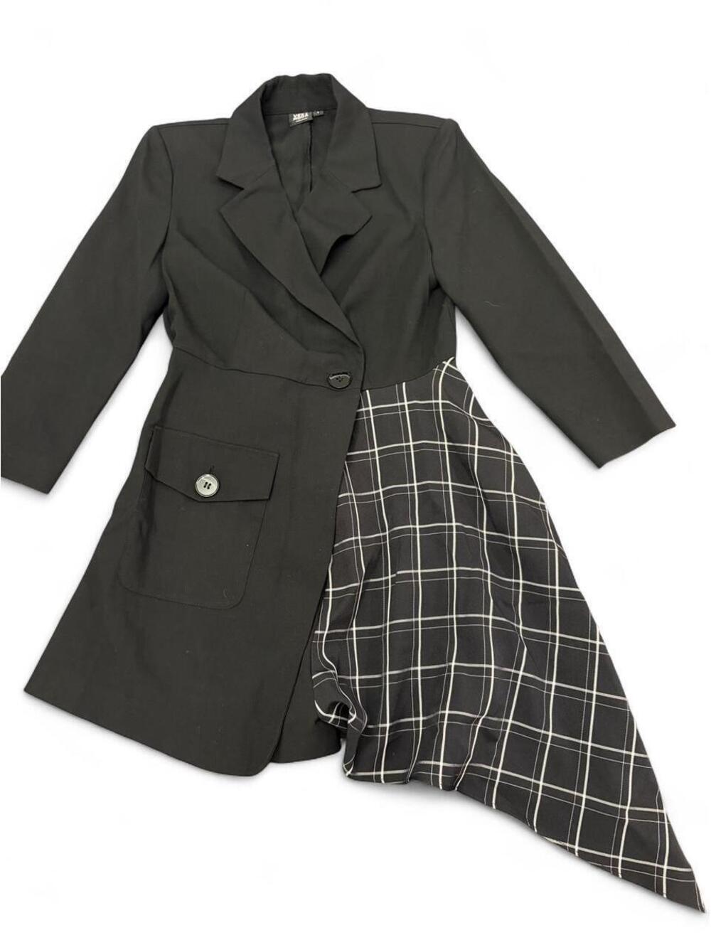Vero Moda Asymmetric Mixed-Media Blazer Dress